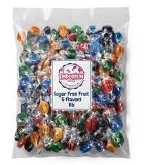 Sugar Free Assorted Fruit Hard Candy Buttons – 1 lb of Fresh 1 lb, Red