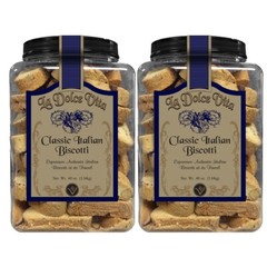 2 PACK LA DOLCE VITA CLASSIC ITALIAN BISCOTTI, 40 OZ EACH