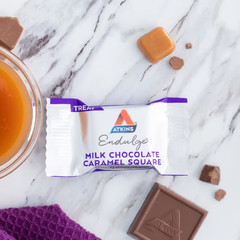 Atkins Endulge Treat, Milk Chocolate Caramel Squares, Keto Friendly, 15 Count
