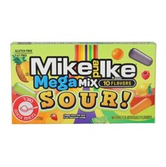 6x Mike and Ike Mega Mix Sour, 10 Flavors, 120 Grams, From Israel, Kosher