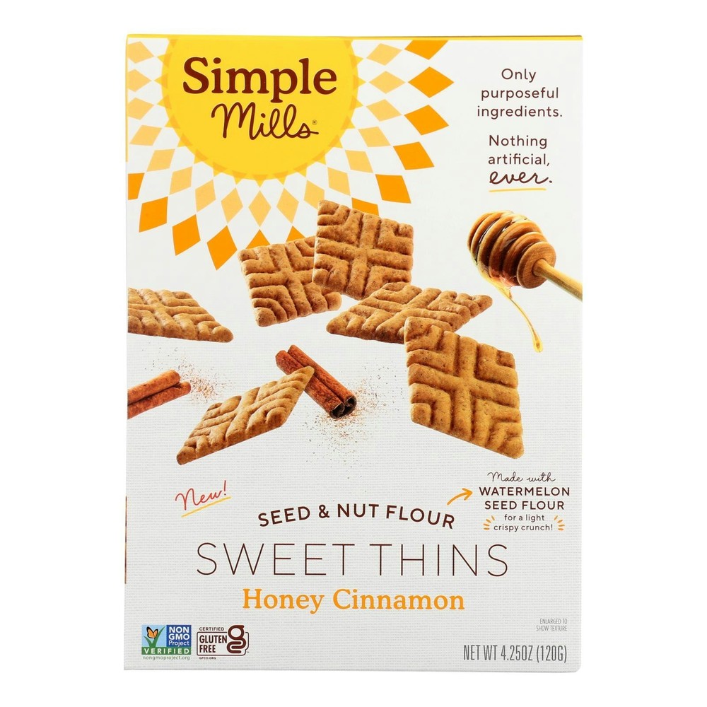 Simple Mills – Sweet Thins Honey Cinnamon 4.25 oz (Pack of 6)