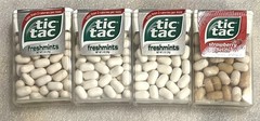 Lot of 4 Tic Tac: 3 Packs 1 oz Freshmint White Mints + 1 Strawberry Fields Pack