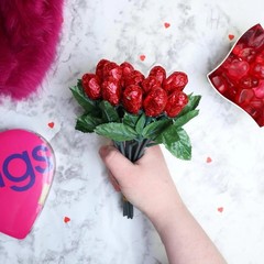3 Dozen Belgian Milk Chocolate Roses in Gift Box Anniversary Love