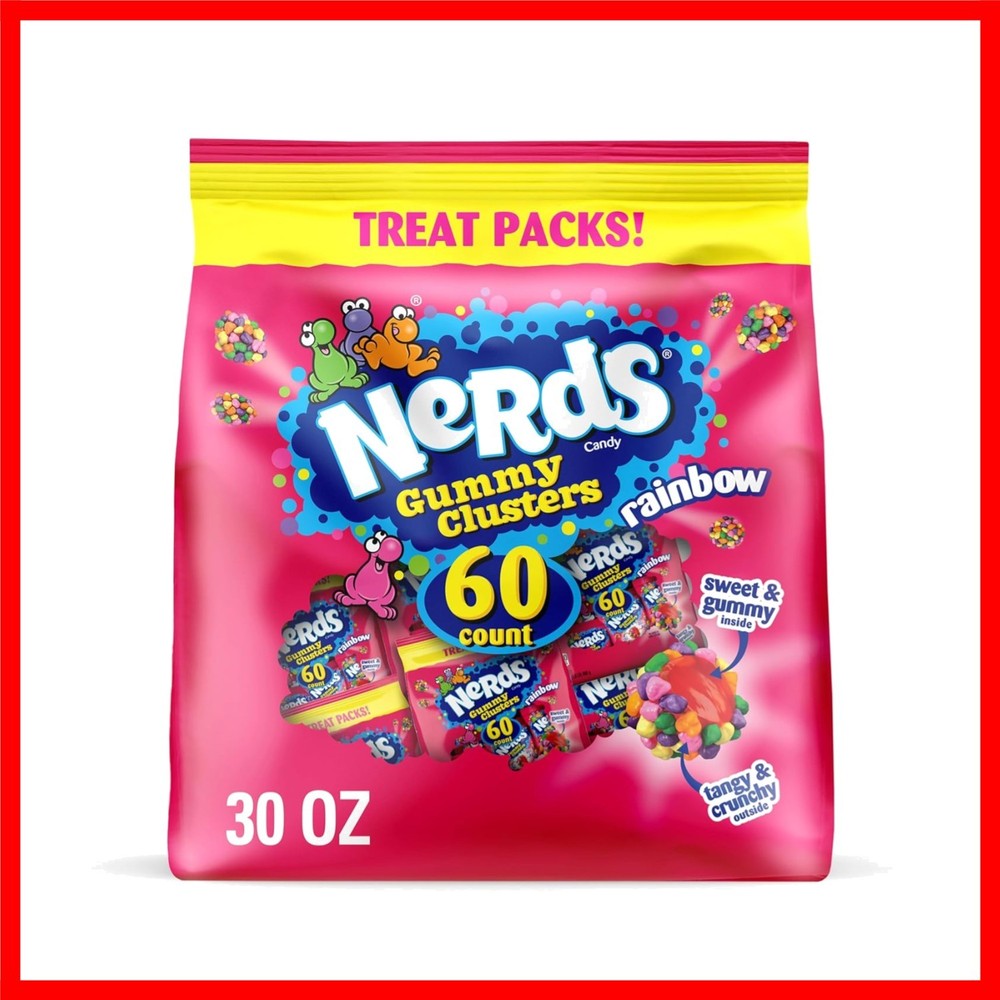 Rainbow Gummy Clusters Candy Treats, 60 Pack