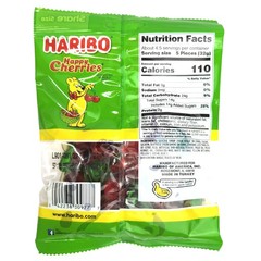 Haribo Happy Cherries Gummi Candy Share Size (2 Pack) and 2 Gosutoys Stickers