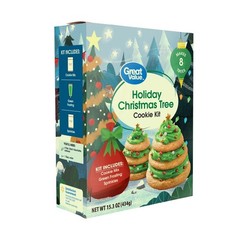 Great Value Holiday Christmas Tree Sugar Cookie Kit, 15.3 oz