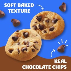 Pillsbury Mini Soft Baked Cookies, Chocolate Chip, 10 Snack Bags, 10 oz
