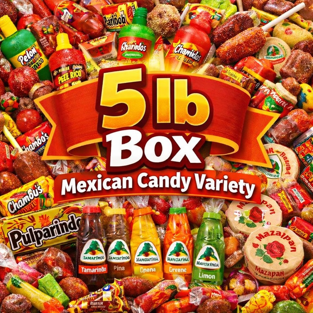 Heavy 5 lb Mexican Candy Mix Bulk Box – Assorted Dulces – Free Shipping
