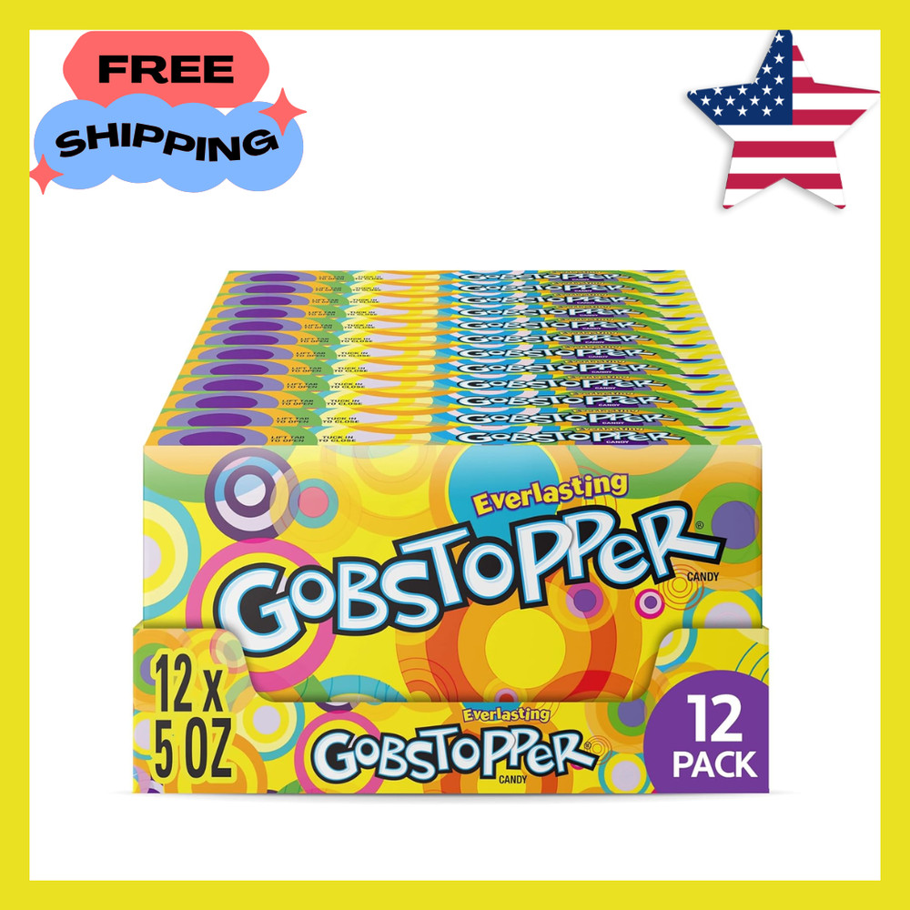 Everlasting Gobstopper, Candy, Jawbreaker Candy, 5 Oz (12 Ct)