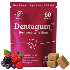 Plant-Based Remineralizing Gum with Berry Flavor for Healthy Teeth – 60 Pieces