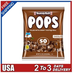 Tootsie Pops Single Flavor Bag – Chocolate Flavored Lollipops with Chocolatey 50