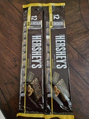 24 Hersheys MILK Chocolate ALMOND Candy Snack Size Bars (Lot Of 2 Packs Of 12)