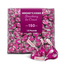 Hershey’s Kisses Strawberry Ice Cream Cone Crème & Cookies Candy (1.5 Pounds)