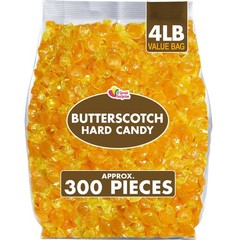 Premium Butterscotch Hard Candy – 4 lb – Individually Wrapped Butterscotch Ca…