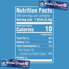 Winterfresh Wrigley’s Chewing Gum Bulk Pack, 5 Sticks Per Pack Single, green