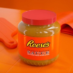 REESE’S Peanut Butter Sauce 72 Ounce Bulk Jar for Baking Desserts Snacks
