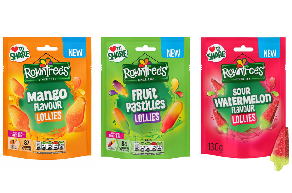 Rowntree’s Fruit Pastilles Watermelon Mango Lollies Sweets Sharing Bag PACK OF 3
