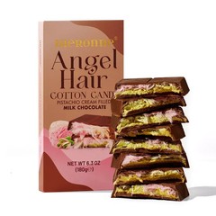 MERONNE Angel Hair Cotton Candy Pistachio Cream & Milk Chocolate NET WT (180 g)