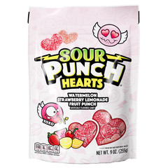 Sour Punch Hearts – Valentine’s Day Candy, 9oz Bag