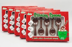 5 Boxes Milk Chocolate Stirring Spoons 3 Oz Packs Edible Melts for Hot Drinks
