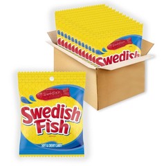 Swedish Fish Candy Pack of 12, Chewy, Fish-Shaped, Red, 3.6oz Bags