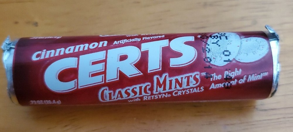 1 Roll Certs Mints Cinnamon Classic 0.72oz Collectors Candy (SEE DETAILS)