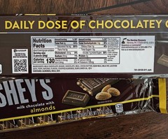 24 Hersheys MILK Chocolate ALMOND Candy Snack Size Bars (Lot Of 2 Packs Of 12)