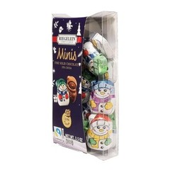 Riegelein Mini Solid Chocolates (Bear, Santa, or Snowman) 3.5 Oz Choice of 1 Box