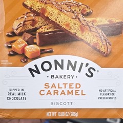 Nonni’s Salted Caramel Biscotti Milk Chocolate, Kosher Dairy 10.08 oz