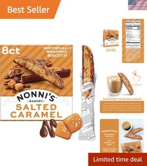 Gourmet Salted Caramel Biscotti – Individually Wrapped for Anytime Enjoyment