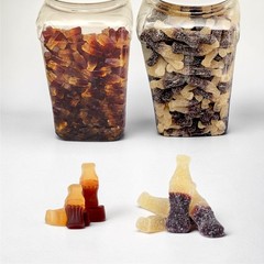 Gummy Bottles, Cola Flavor Sweet or Sour Bottles Gummies Bulk Candy