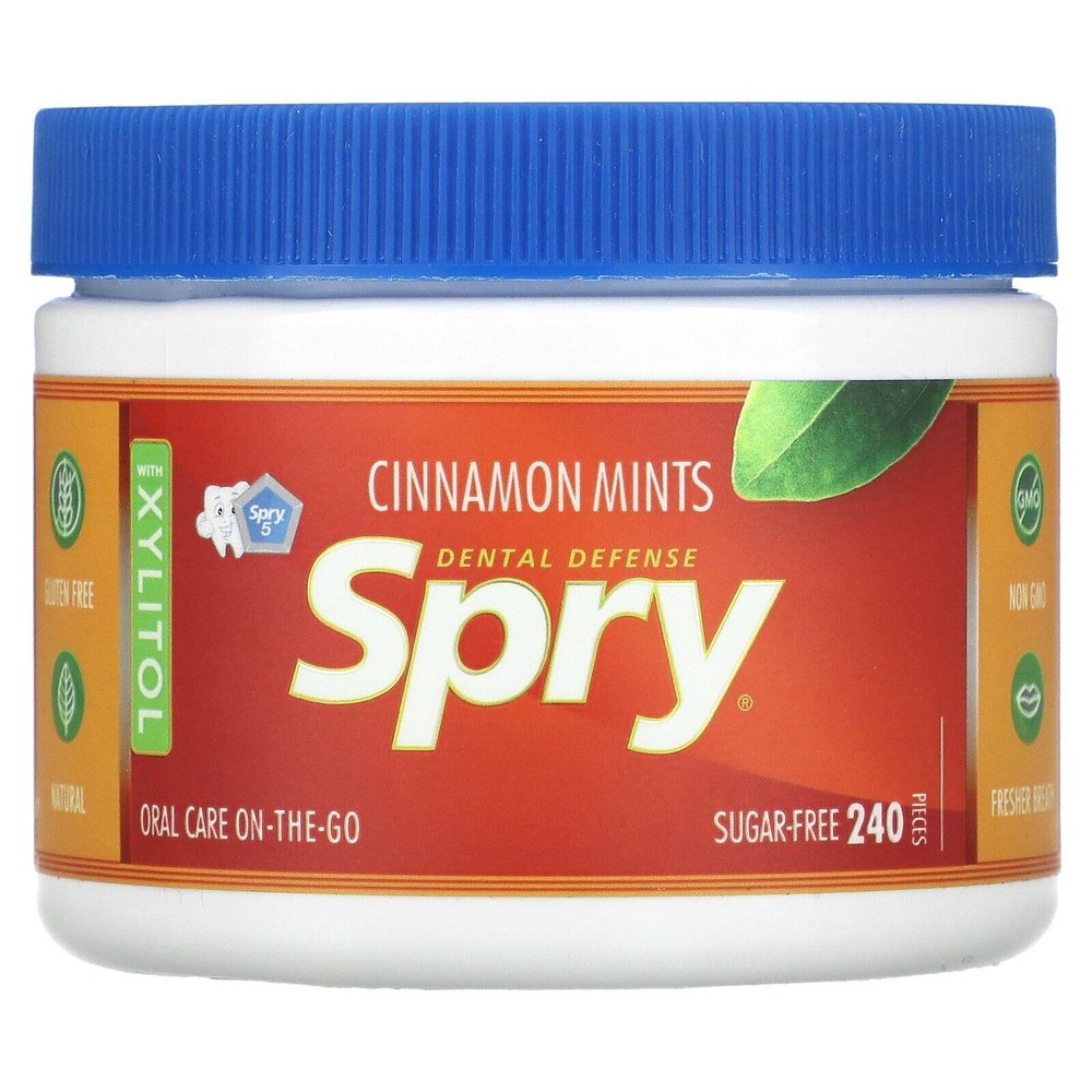 Spry, Cinnamon Mints, Sugar Free, 240 Pieces Exp. 04/2027