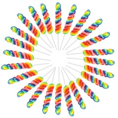 Rainbow Twist Lollipops, Bulk Individually Wrapped for Birthday Parties, Unic…