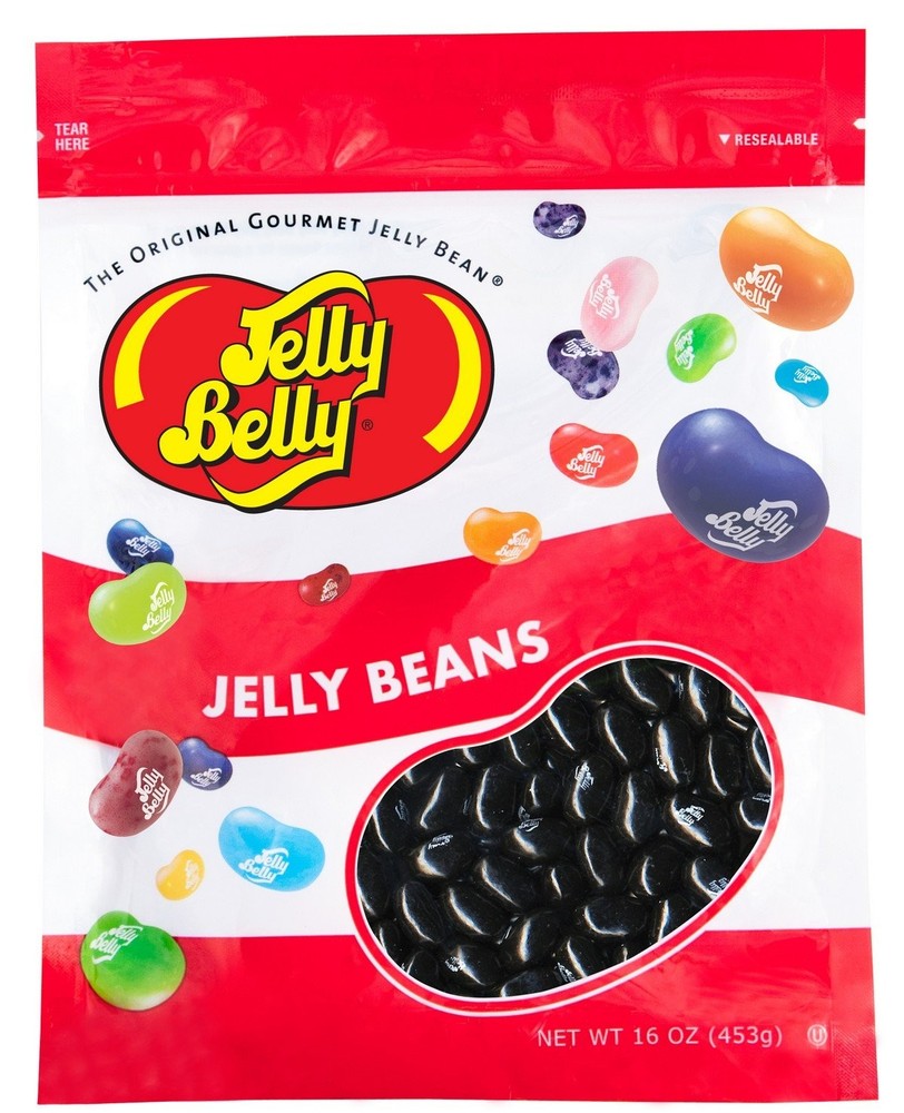Jelly Belly Black Licorice Jelly Beans 1 Pound Fat Free Gluten Free Kosher