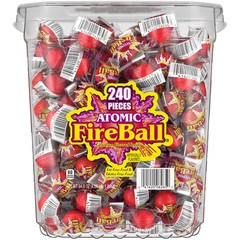 Wonka Atomic Fireball, Candy, Cinnamon Flavor, 240 Count (Pack of 1), Red