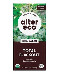 Alter Eco Organic Total Blackout Chocolate Bar 2.65 Oz