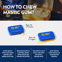 Greco Gum Mastic Gum Nuggets – Large Pieces Hard Chewing Gum for Jawline Tra…