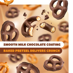 Milk Chocolate Covered Pretzels – 5 Pound Bulk Pack