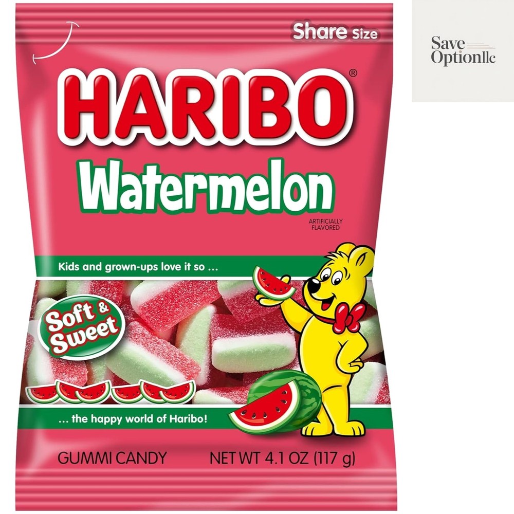 Gummi Candy, Watermelon Gummy Candy, 4.1 Ounce Share Size Bags Pack of 12 Del…