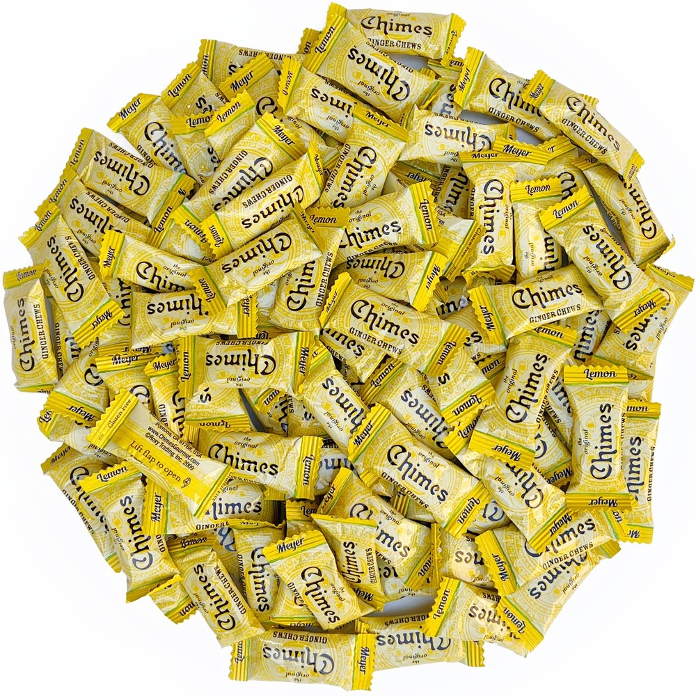 Chimes Meyer Lemon Ginger Chews Candy, 1-Pound Bag 1 Pound (Pack of 1)