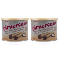 Pirucream Cream Rolled Wafer. Chocolate/Hazelnut Filling. 10.59 oz. Pack of 2
