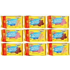 Keebler Sugar Wafers King Size 9 Count Variety Pack, 4.4oz Individual Wafer Cook