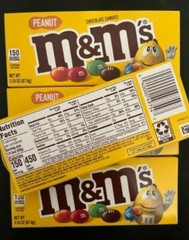 M&M’S Peanut Chocolate Candy Movie THEATRE BOX SIZE- {LOT OF 4 BOXES}