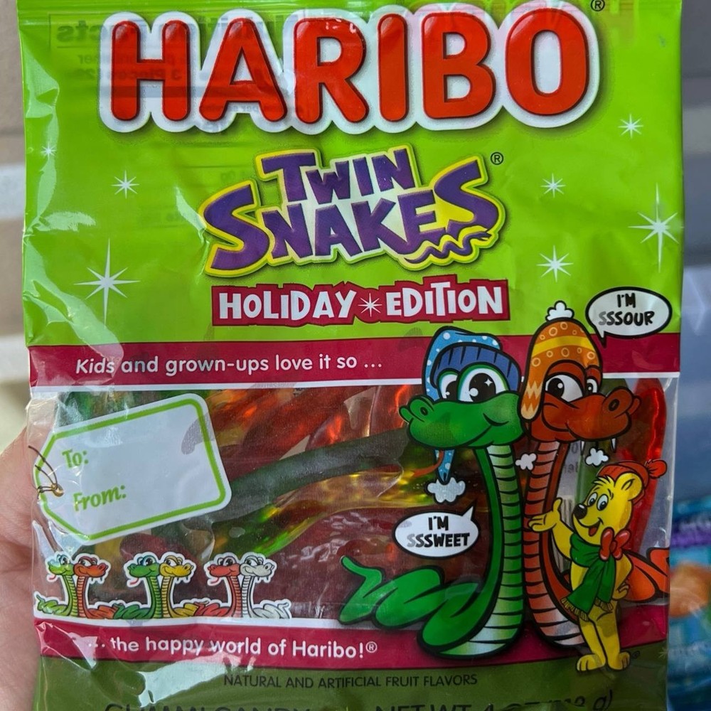HARIBO Twin Snakes Holiday Edition Gummies 4oz – 2 Pack