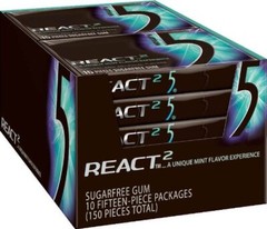 Wrigley’s Gum 5 – React Mint, 1.76-Ounce Packages (Pack of 10)