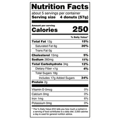 Powdered Sugar Mini Donuts, 10 oz, (pack of 4)……….