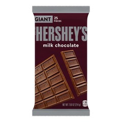 2pack Hershey’s Milk Chocolate Giant Candy, Bar 7.56oz, 25Pieces