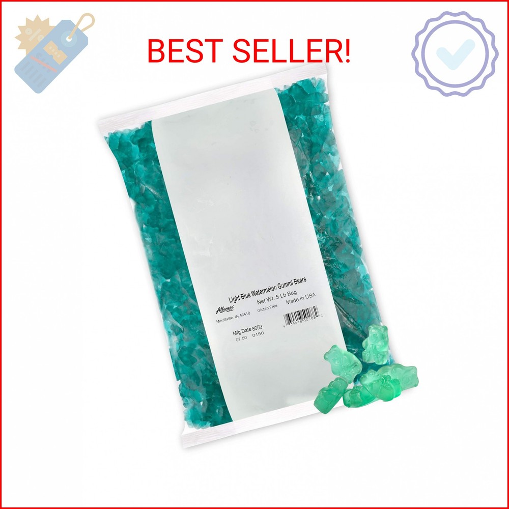 Albanese World’s Best Watermelon Gummi Bears, 5 Pound Bag