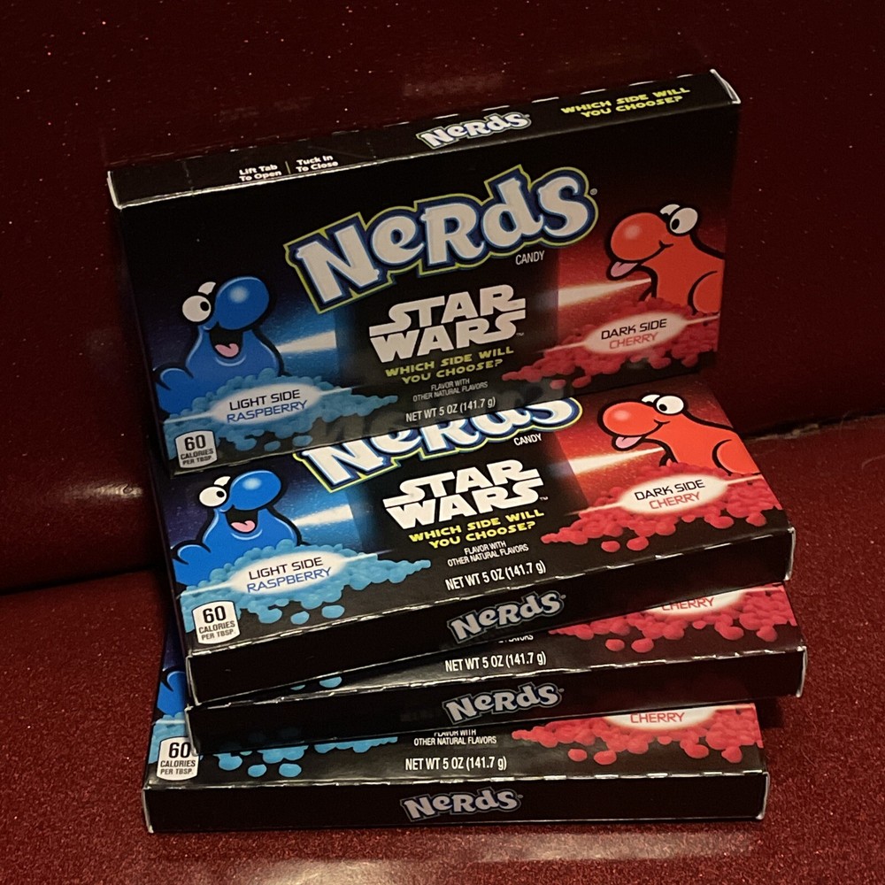 Lot # 4 Rare Large Star Wars Nerds Candy 40X Theater Box Total Exp 09/2021 Bag
