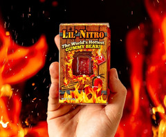 Lil’ Nitro Gummy Bear World’s Hottest Gummy Bear Gummi Tik Tok Flamethrower Hot